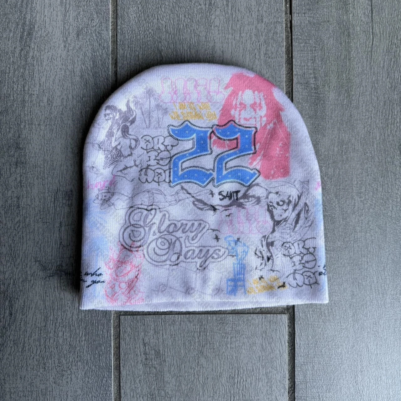 Gorros Punk Vintage de tendencia para hombre, gorros divertidos, accesorios de invierno, gorro con estampado Emo, gorros góticos de los años 2000, gorros Y2k Harajuku para mujer
