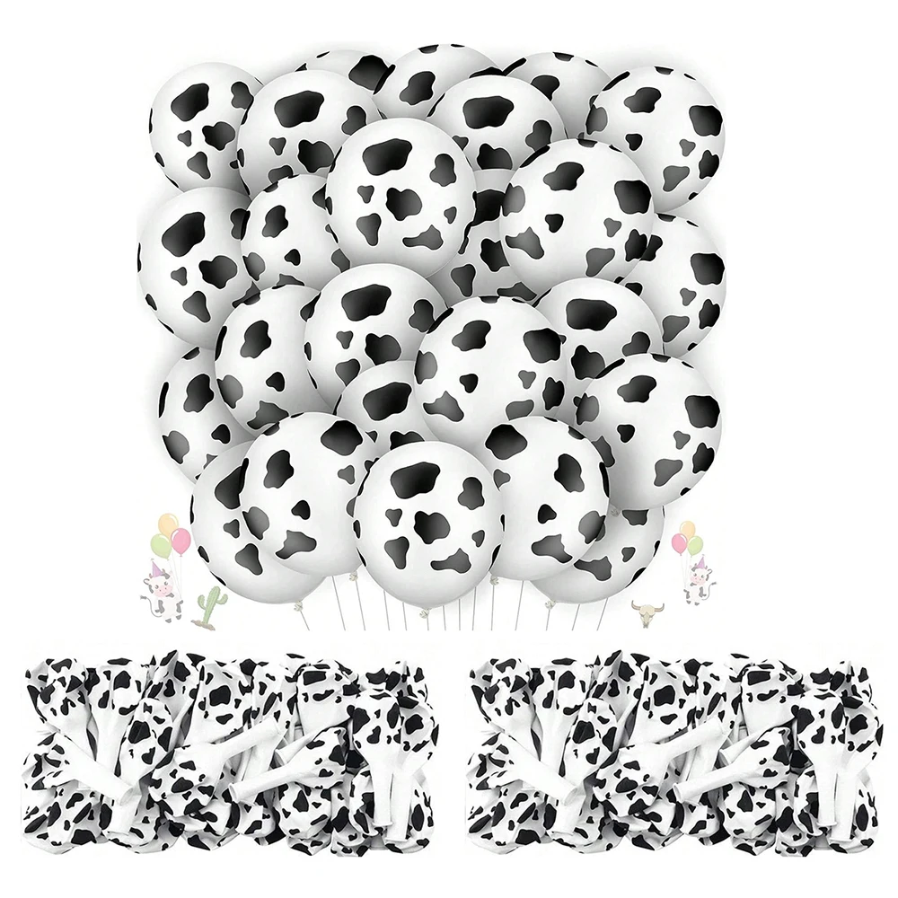 30 قطعة الكرتون البقرة نمط بالون مجموعة مزرعة موضوع حفلة عيد ميلاد الديكور ديكور المنزل احتفالي لوازم الحفلات صور الدعائم