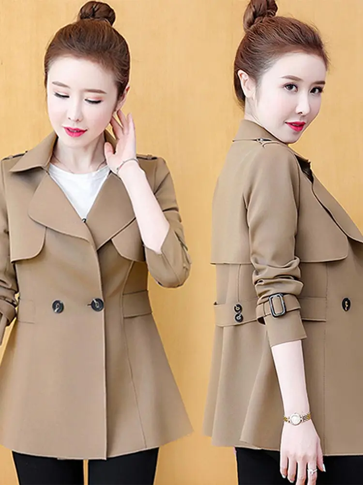 Sli منتصف طول المرأة سترة واقية Jaet ربيع الخريف وصول جديد Faionable الصبار حجم معطف كبير بسيط Sle