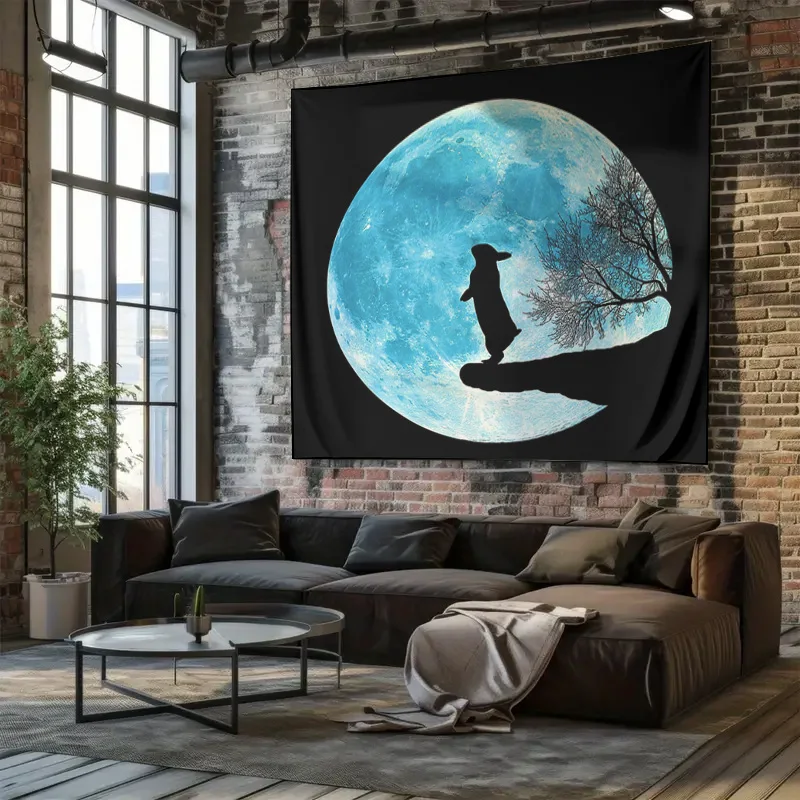 غالاكسي نسيج القمر نسيج الفضاء نسيج السماوية الجدار الشنق سديم ديكور الكون خلفية ديكور غرفة نوم ديكور غرفة النوم #5