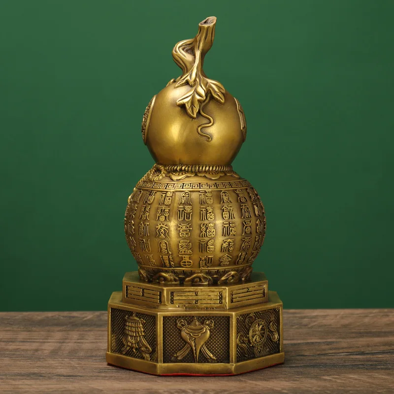 Large Brass With A Hundred Blessings, A Lucky Eight-Trigram For Prosperity, A Gourd Symbolizing Peace In All Seasons