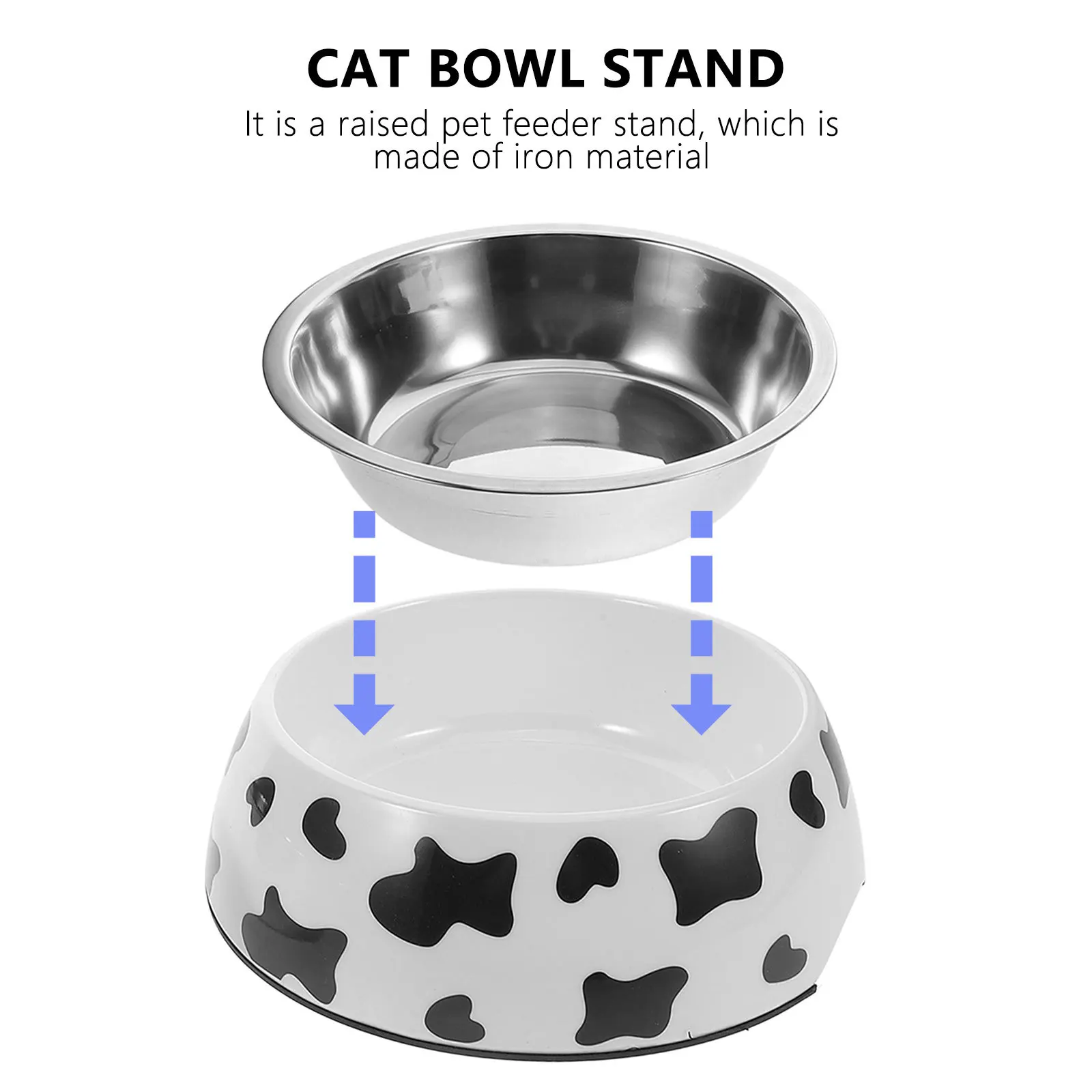 

2 in 1 Dual Dog Feeder Stainless Steel Food Bowl Non Slip Base Pet Water Bowl for Puppies Cats Dual Dog Feeder