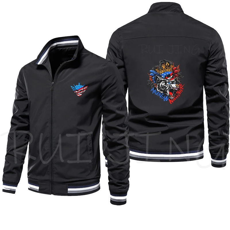 

Spring And Autumn Men's Famous Wrestling Event Hot Selling Series Plus Size Street Casual Sports Zipper Jacket