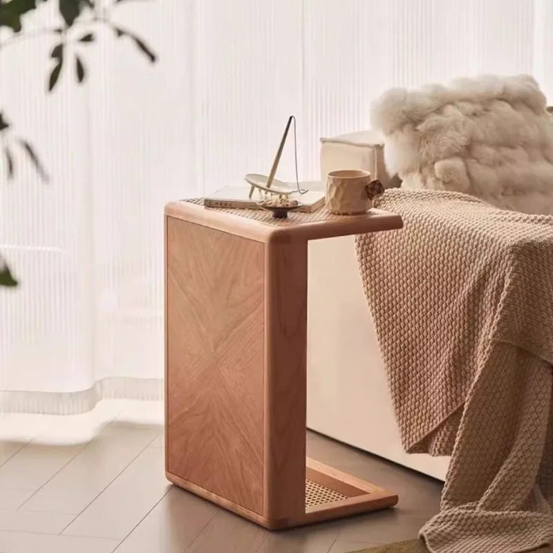 Japanese Style Coffee Tables Solid Wood Rattan Tea Drinking Low Table Living Room Bedroom Side Tables Bay Window Laptop Stand