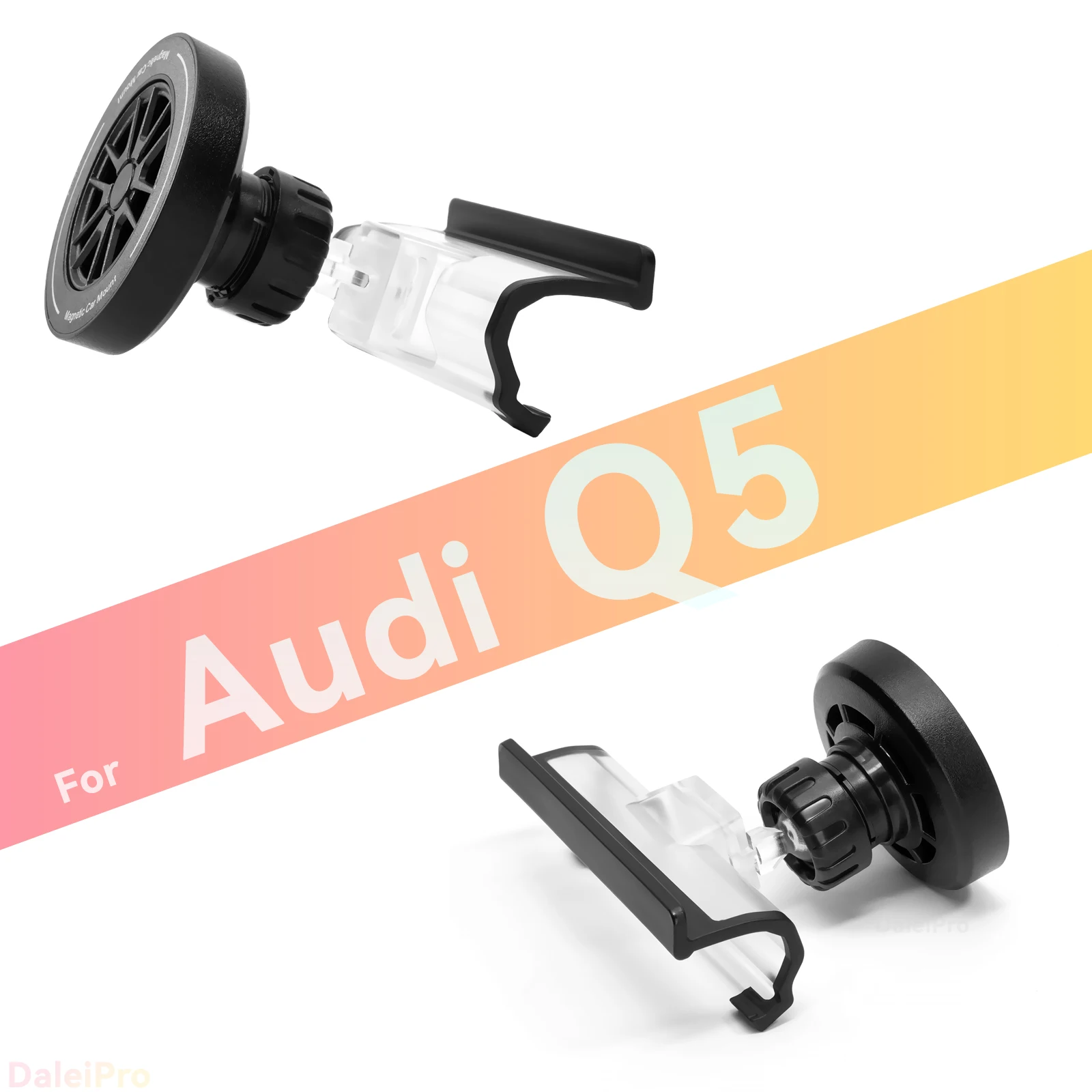 Maßgefertigte Magnetische Handyhalterung mit Luftstromkühlung für Audi Q5 80A 2018 2019 2020-2024, 360° Drehbar ° Schwenkbare Telefonhalterungsbasis – Detail 4