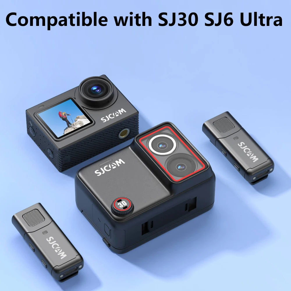 SJCAM M4 Wireless Lavalier Microphone Only for SJ6 Ultra and SJ30 Action Camera Clear Voice Recording 4-Hour Battery Life.