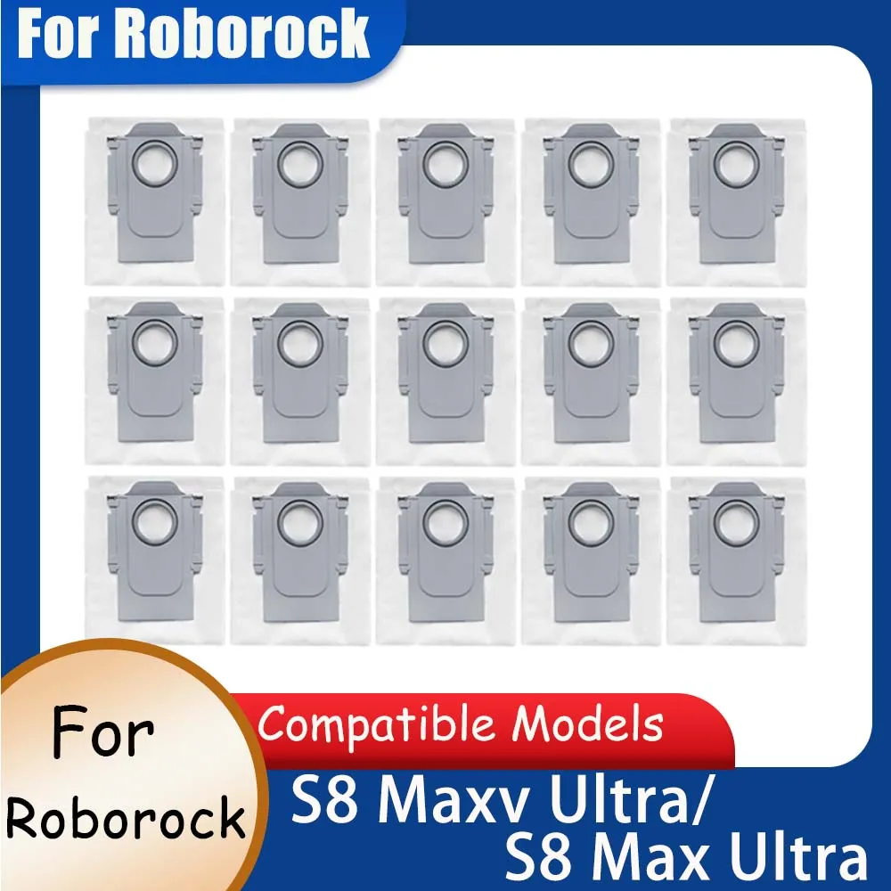 Dust Bags For Roborock S8 Maxv Ultra/S8 Max Ultra Robot Vacuum Cleaner Consumables Spare Parts Dust Garbage Bags Accessories