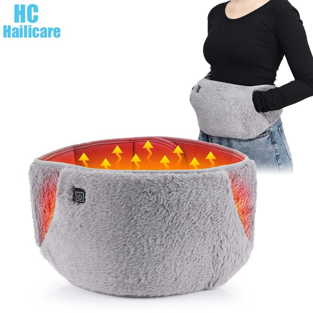 Electric Heating Belt Uterus Hand Warmer Winter Heater Waist Warmers Hot Compression Abdominal Lumbar Graphene Heated Pad Gray