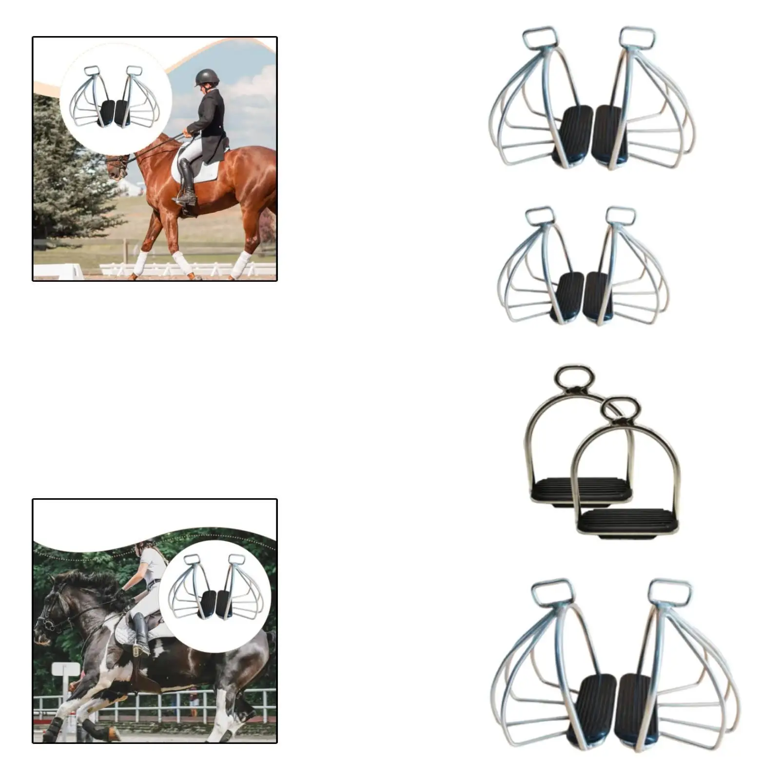 安全な滑り止め馬鐙、幅広サポート、ステンレス製乗馬アクセサリー、プロの乗馬用