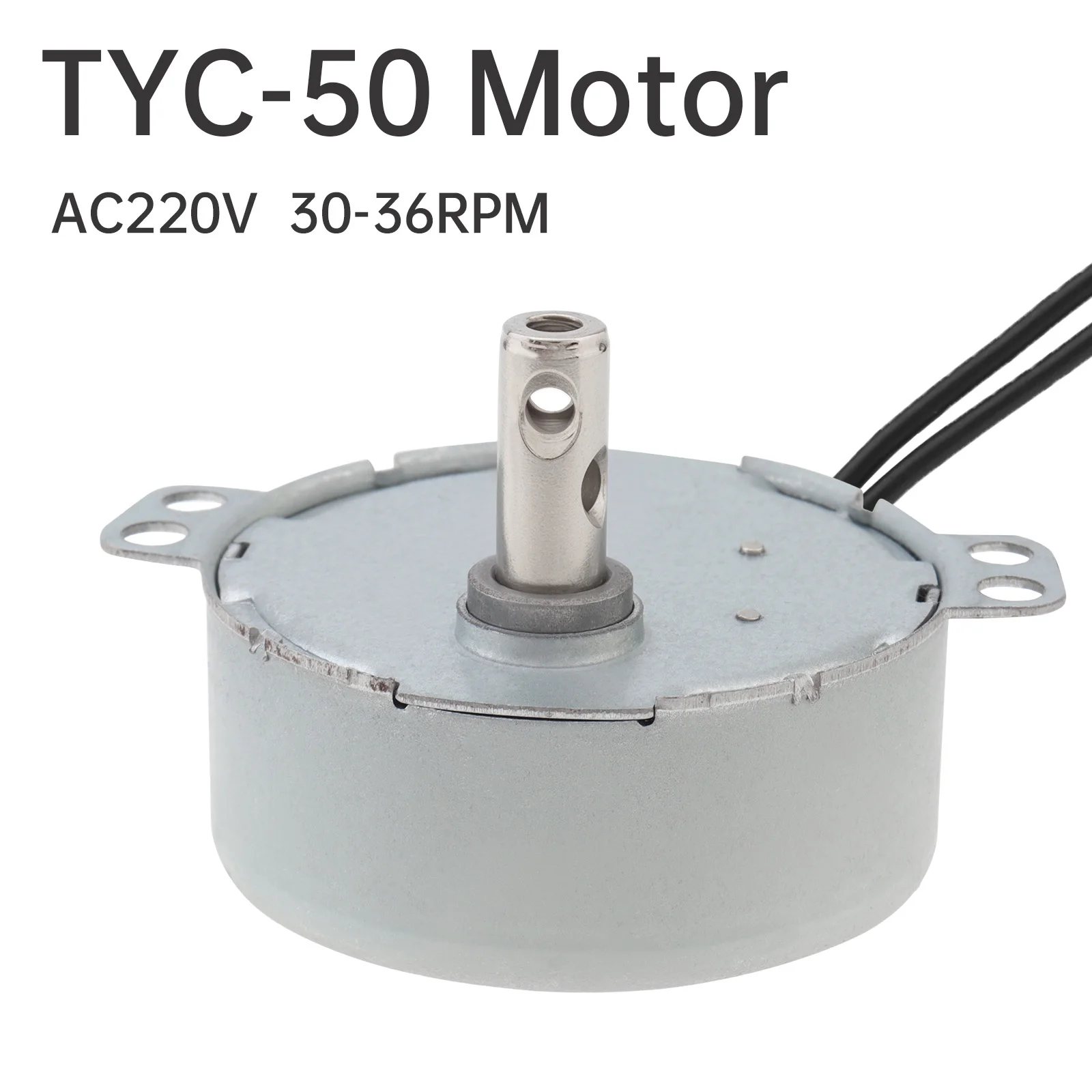 TYC50 Permanent Magnet Synchronous Motor AC220V 50/60Hz 30-36RPM Gear Synchronous Motor for Display Rack/Shaking Stand