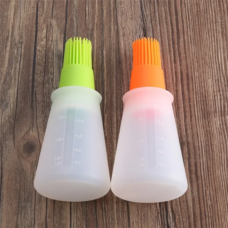 NEW Portable Oil Bottle Barbecue Brush Silicone Kitchen BBQ Cooking Tool Baking Pancake Barbecue Camping Accessories Gadgets