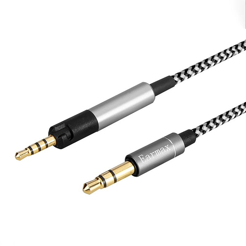 

For Sennheiser HD518 HD558 HD549 HD569 HD579 HD595 HD598 HD598SE HD599 HD400PRO M50X Earphone Replaceable Nylon Braided Cable