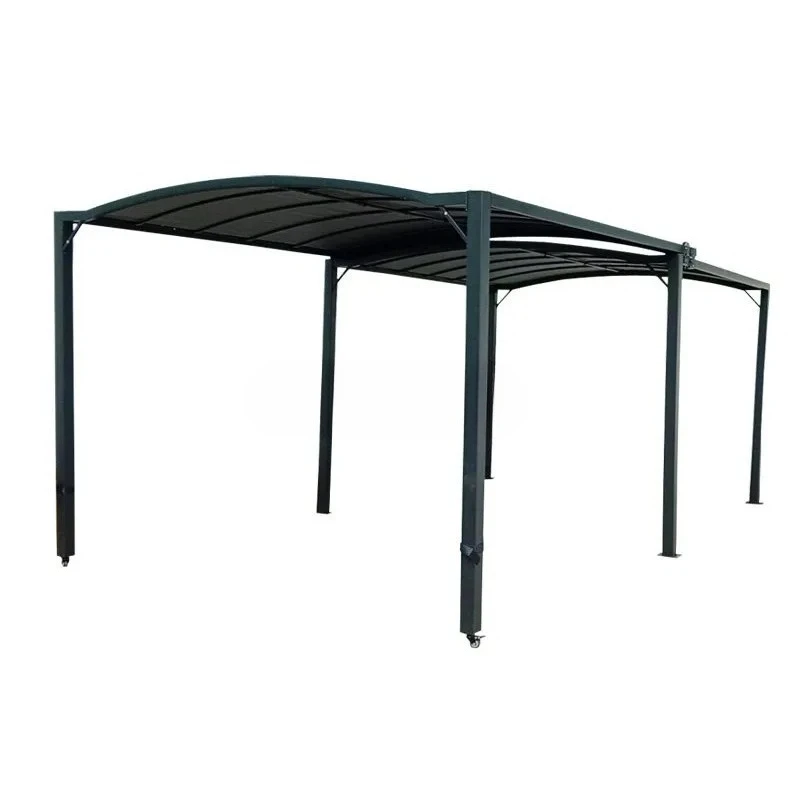 Retractable Sliding Outdoor Pavilion Shade  Canopy Waterproof UV Resistant  For  Courtyard Garden Terrace Villa Barbecue Carport