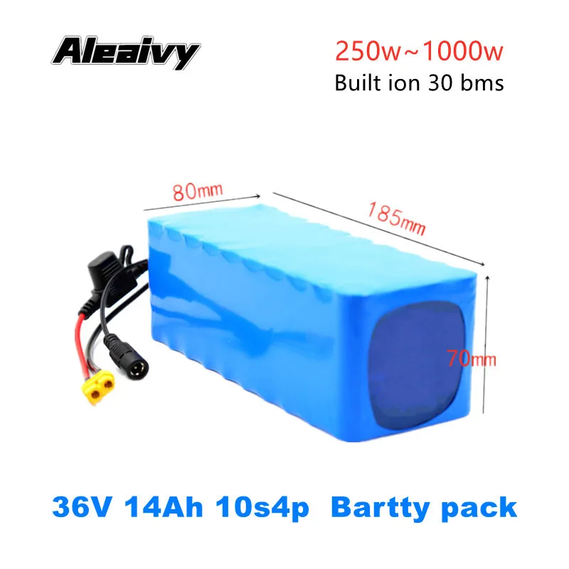 

36V 10S4P 14Ah 1000w 3500mah 18650 with 30A Balance BMS 42V Lithium Battery Pack Ebike Electric Car Bicycle Motor Scooter