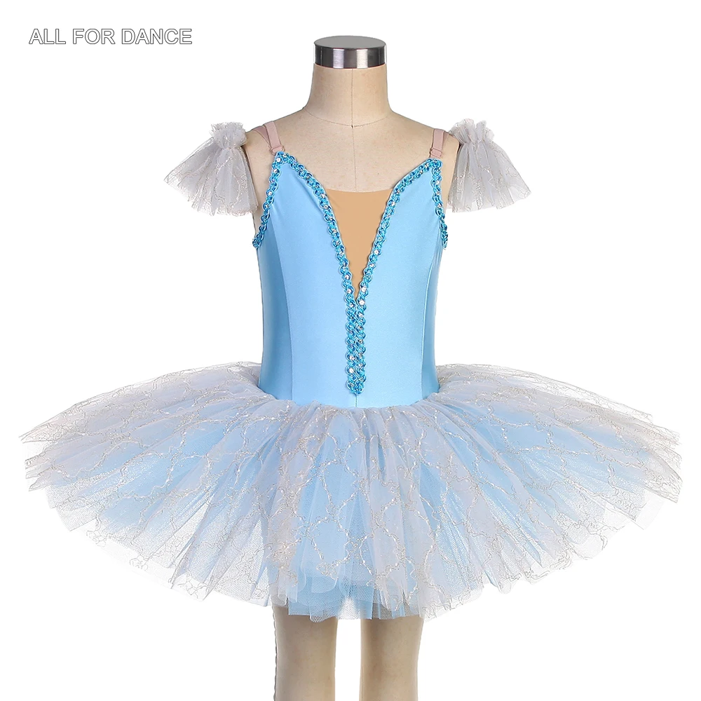 

20173 New Sky Blue Spandex Bodice Ballet Dance Skirts For Girls/Women Stage Performance Dance Tutu Ballet Dance Tutu