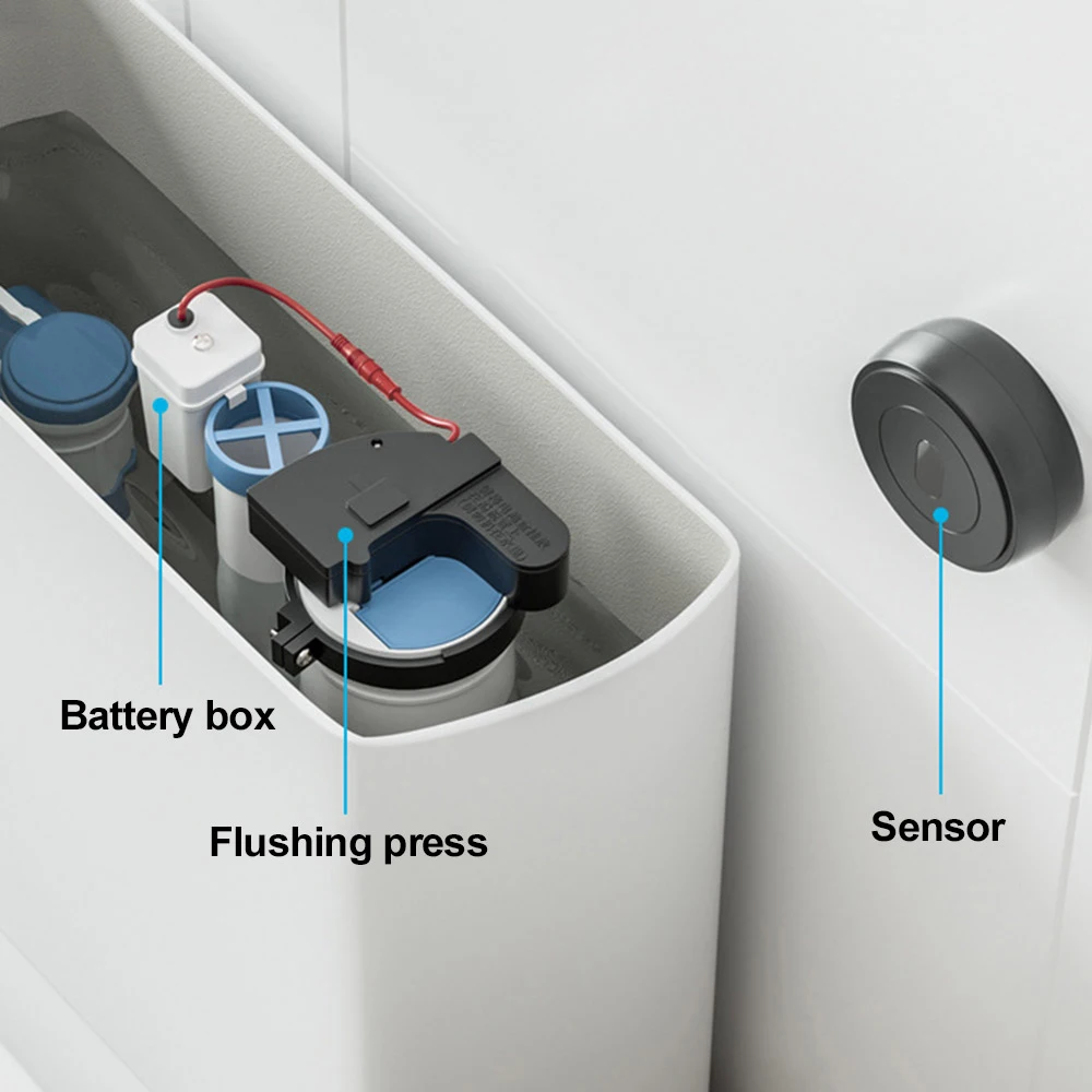 Imagem -04 - Lavagem Automática do Banheiro Sensor de Defecação Doméstica Flusher Fezes Fora do Assento do Corpo Humano Válvula de Flush de Indução Urinária