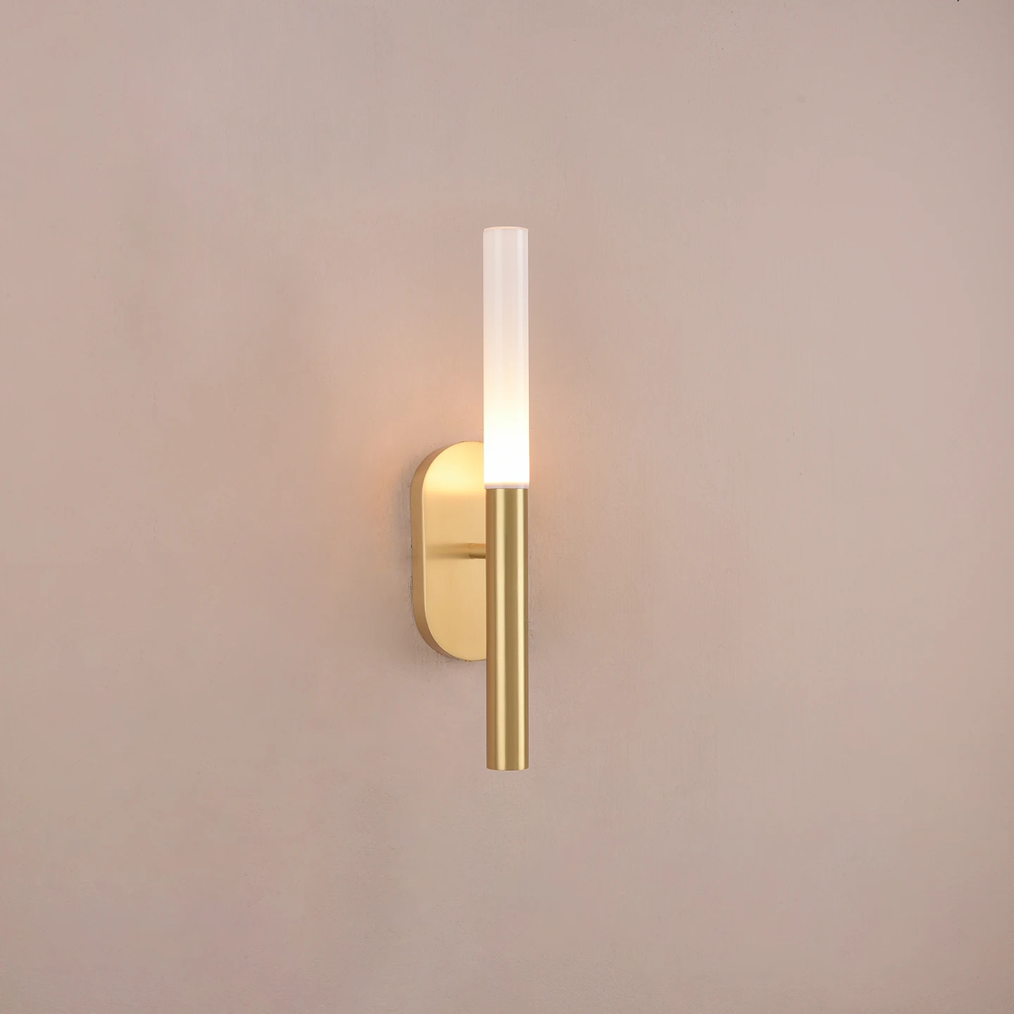 Brass wall lamp，Nordic Simple living room led wall lamp，Corridor fill light，brass bedroom bedside
