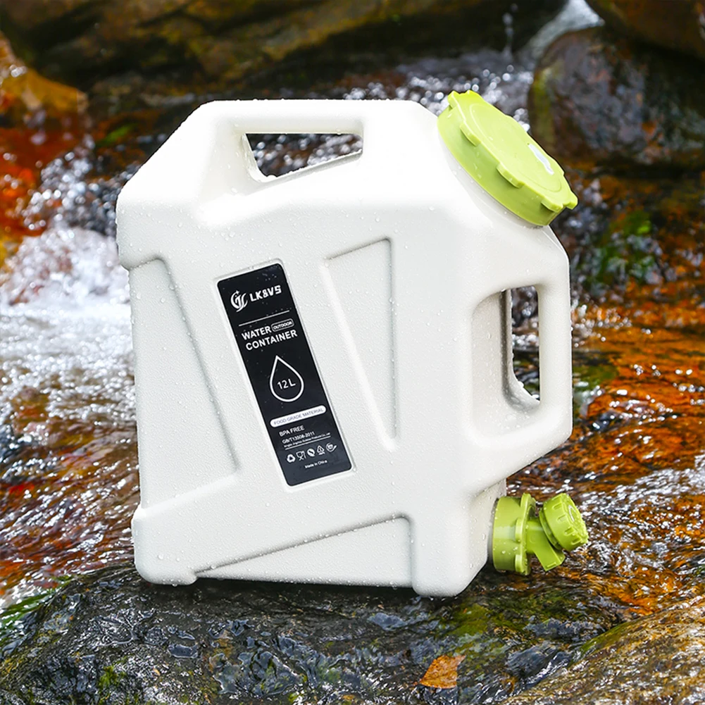 5/11/12L Camping Water Container Outdoor Water Bucket Large Portable Outdoor Water Bag Detachable Faucet Picnic Drive Water Tank