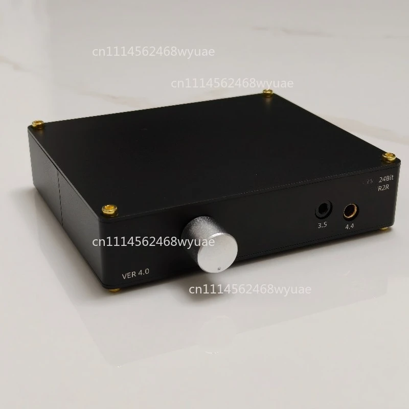 Upgraded R2R V4.0 Decoder RCA/3.5/4.4 Output Supports Coaxial / USB Input with Volume Adjustment CNC Case PCM 24bit