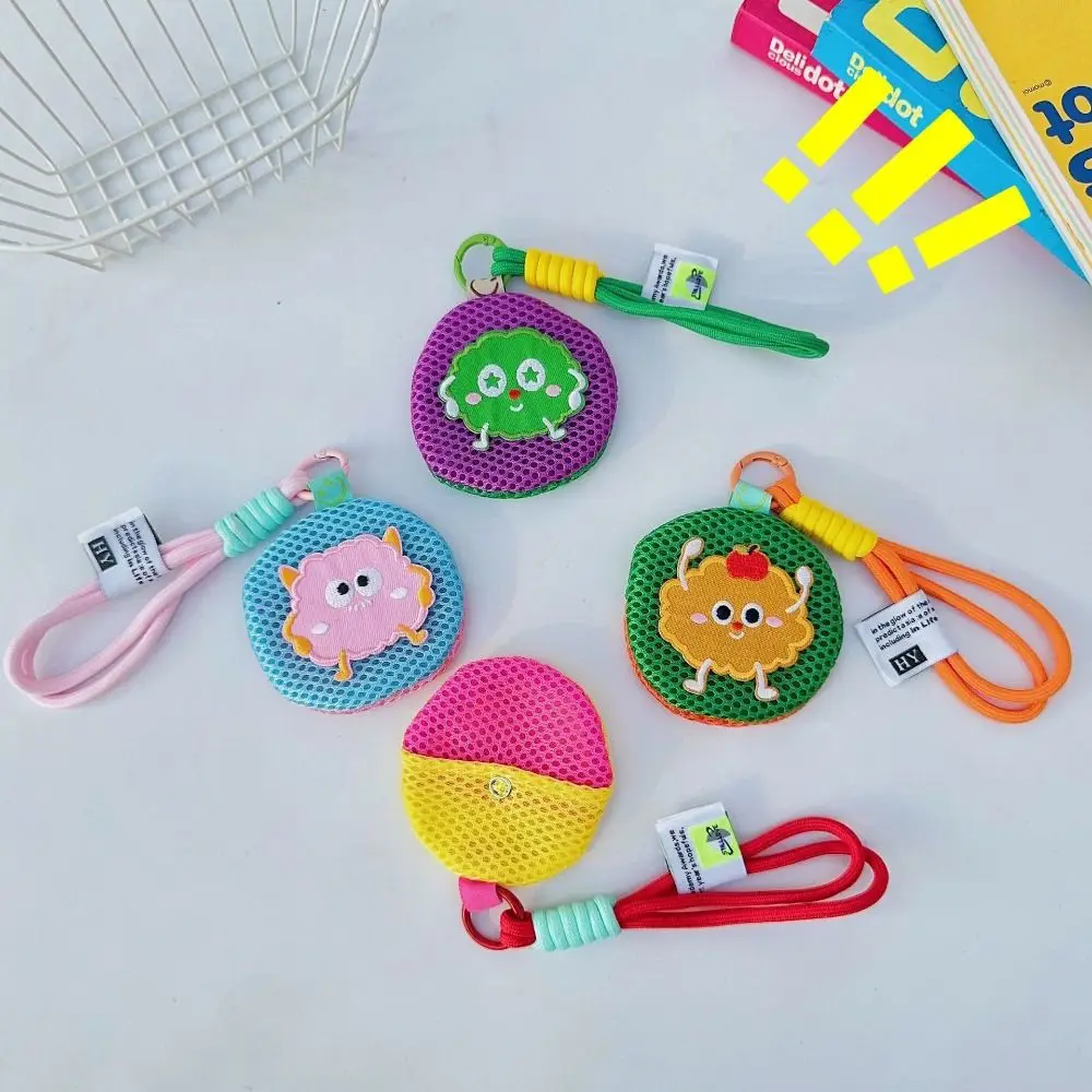 

Portable Mini Mesh Pouch Keychain Breathable Cute Children Anti-mosquito Bag Creativity Round Backpack Decorative Pendant