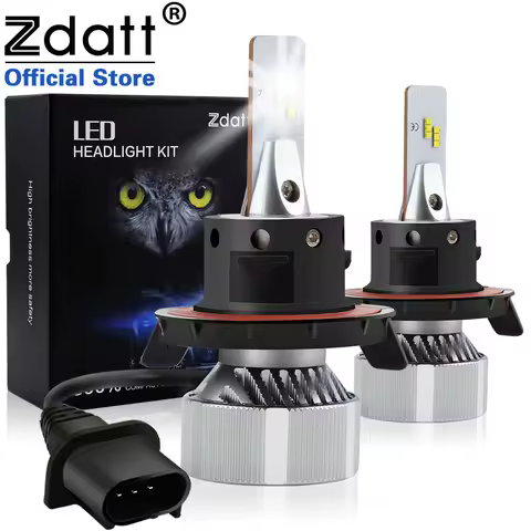 Zdatt H1 H7 H4 Led Headlight Bulb Canbus Mini H8 H9 H11 HB3 HB4 9005 9006 9004 9007 9008 6000k White 100W 20000LM Turbo with ZES