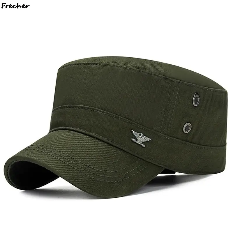 Bonés de beisebol vintage clássico masculino, chapéu de cadete casual, caça, caminhada, boné militar, ajustável, retro chapéus do exército,