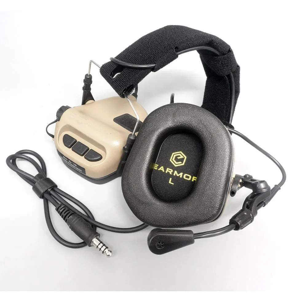 EARMOR-auriculares tácticos M32 MOD4, cascos con tirador activo, orejeras, adaptador de riel para casco, rotación de 360 °