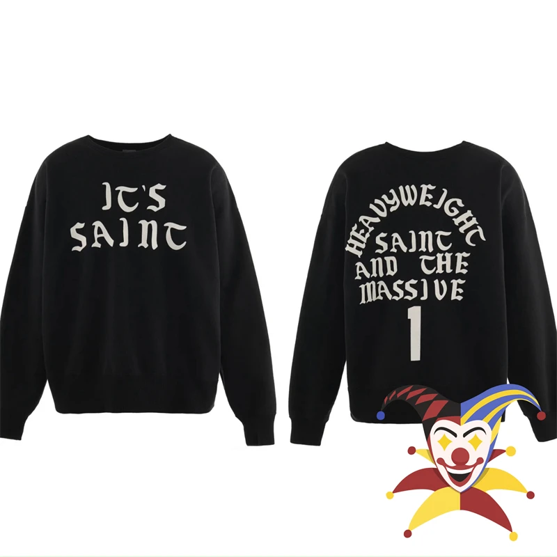 Washed Saint Sweatshirts Men Women Top Quality Round Neck Crewneck