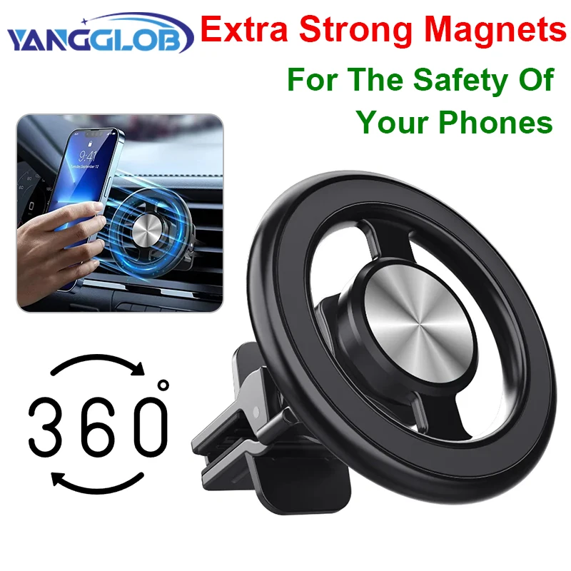 

For MagSafe Car Mount New Magnetic Phone Holder Universal Stand Air Vent Mobile Phone Clip GPS Bracket For iPhone 14/13/12ProMax