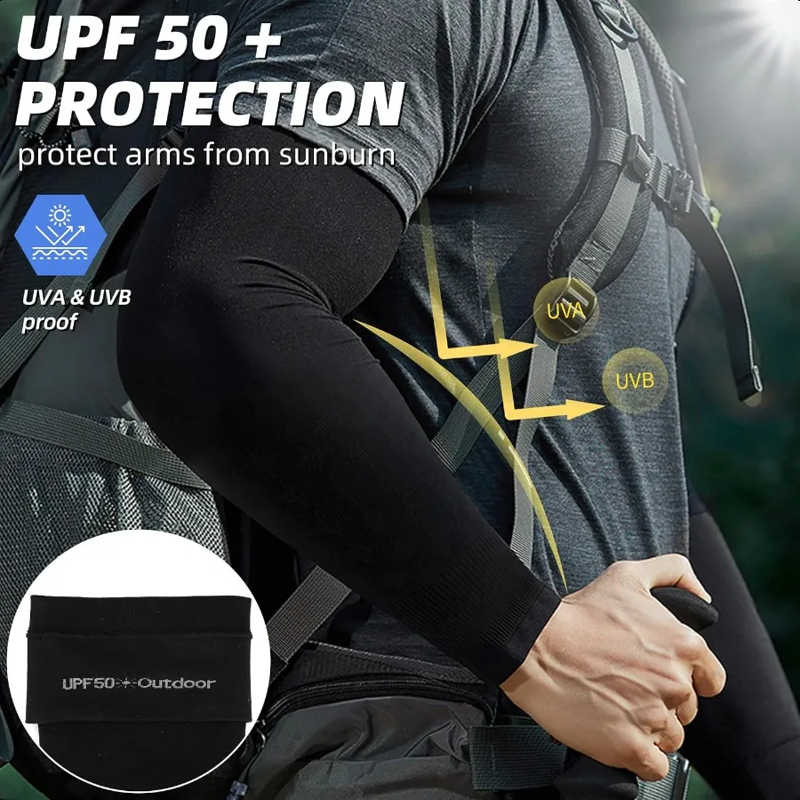 Mangas de brazo con protección solar UV UPF 50 Mangas compuestas de brazo de enfriamiento deportivo para hombres, mujeres y adolescentes
