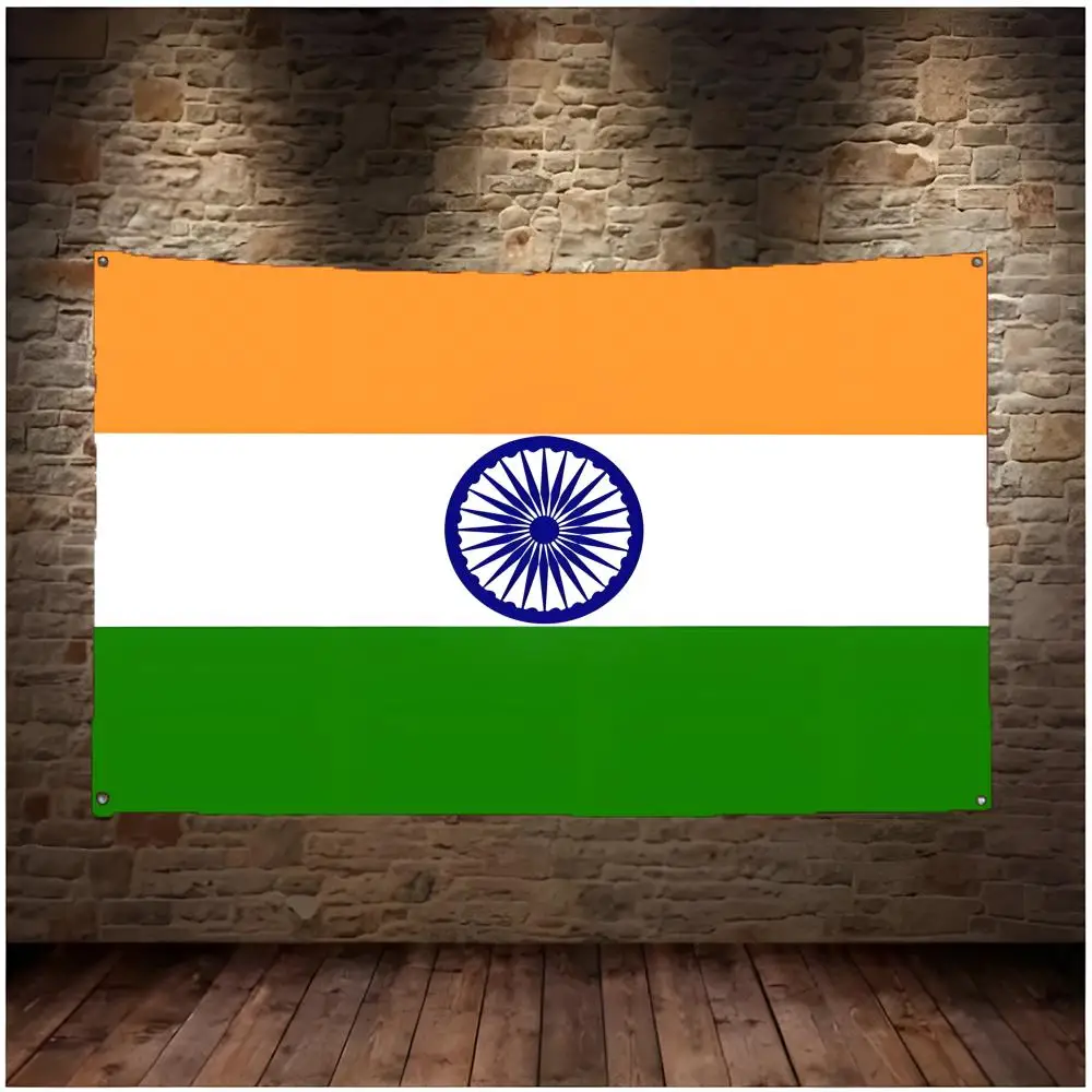 India Flags Daily four ring borderless design indoor outdoor decor easy hang install