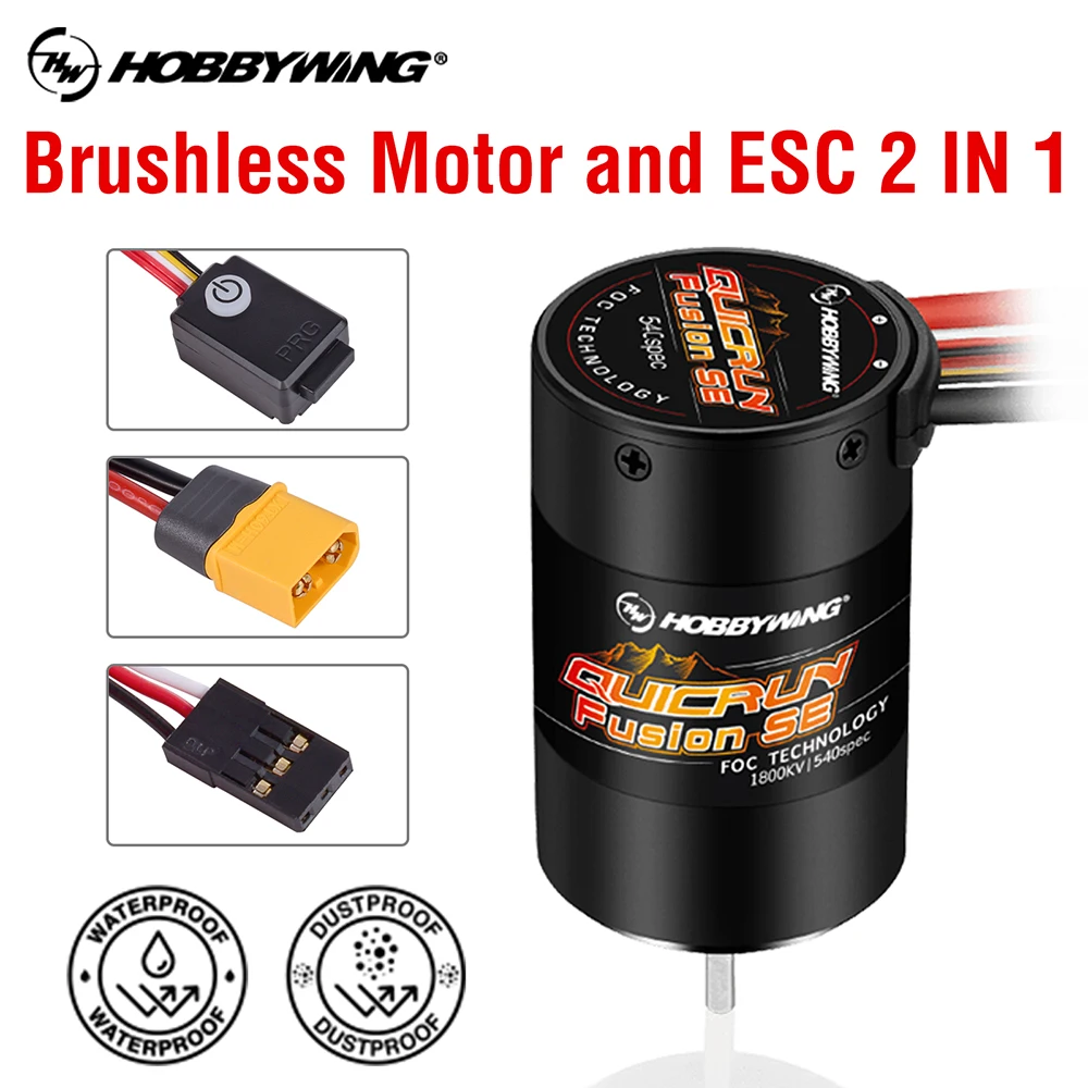 

Hobbywing Fusion SE 1/10 Brushless Motor and ESC Motor Waterproof Motor RC Rock Crawler