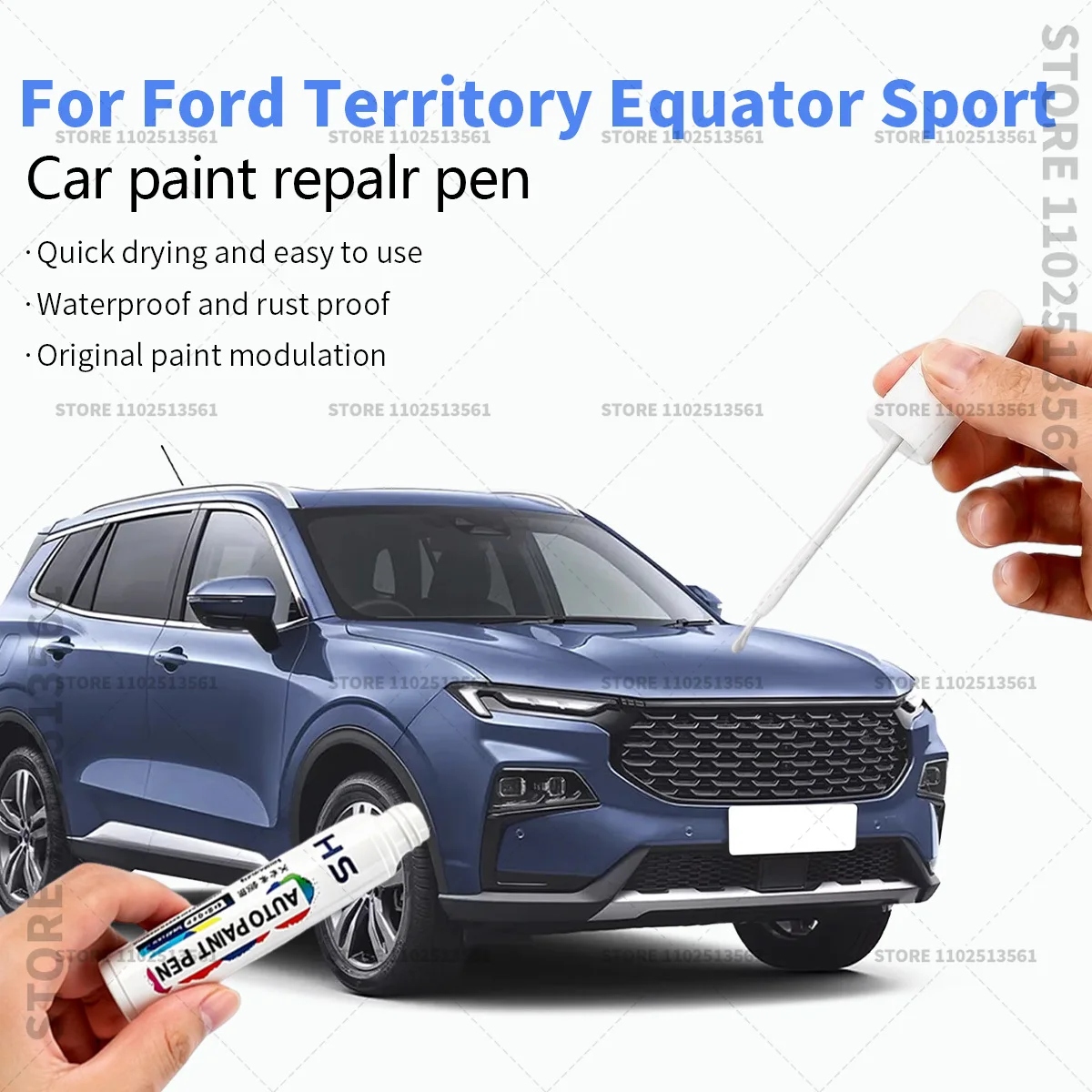 For Ford Territory Equator Sport Professional Car Touch Up Paint Pen Scratch Repair Paint Brush for Automotive Paint Restoration