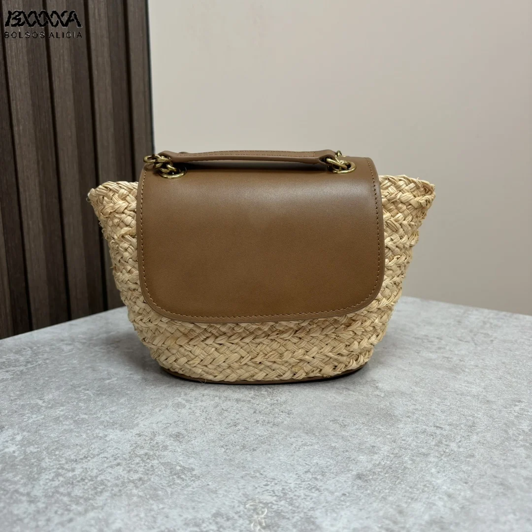 

BOLSOS ALICIA Роскошные дизайнерские сумки для женщин, известный бренд, плетение травы ручной работы, сумка через плечо на одно плечо, высокое качество