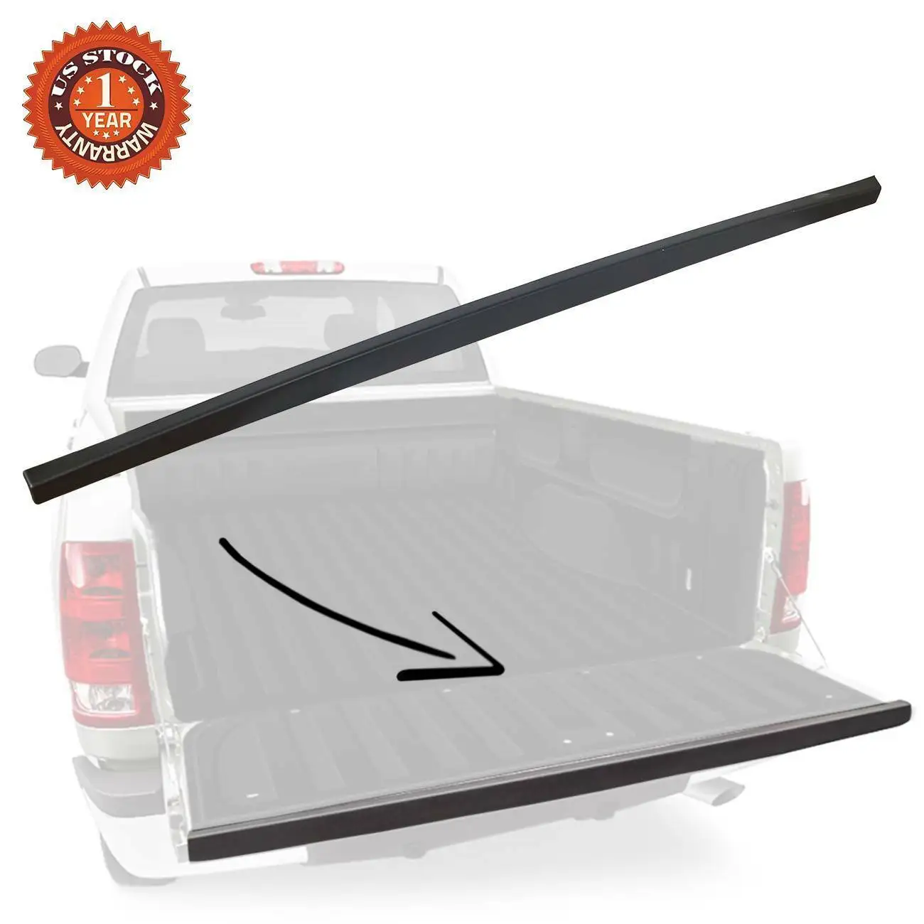 Truck Tailgate Fit For 2006-2008 Lincoln Mark LT 2004-2008 Ford F150 Truck Tailgate Top Protector Molding Trim Cap Black