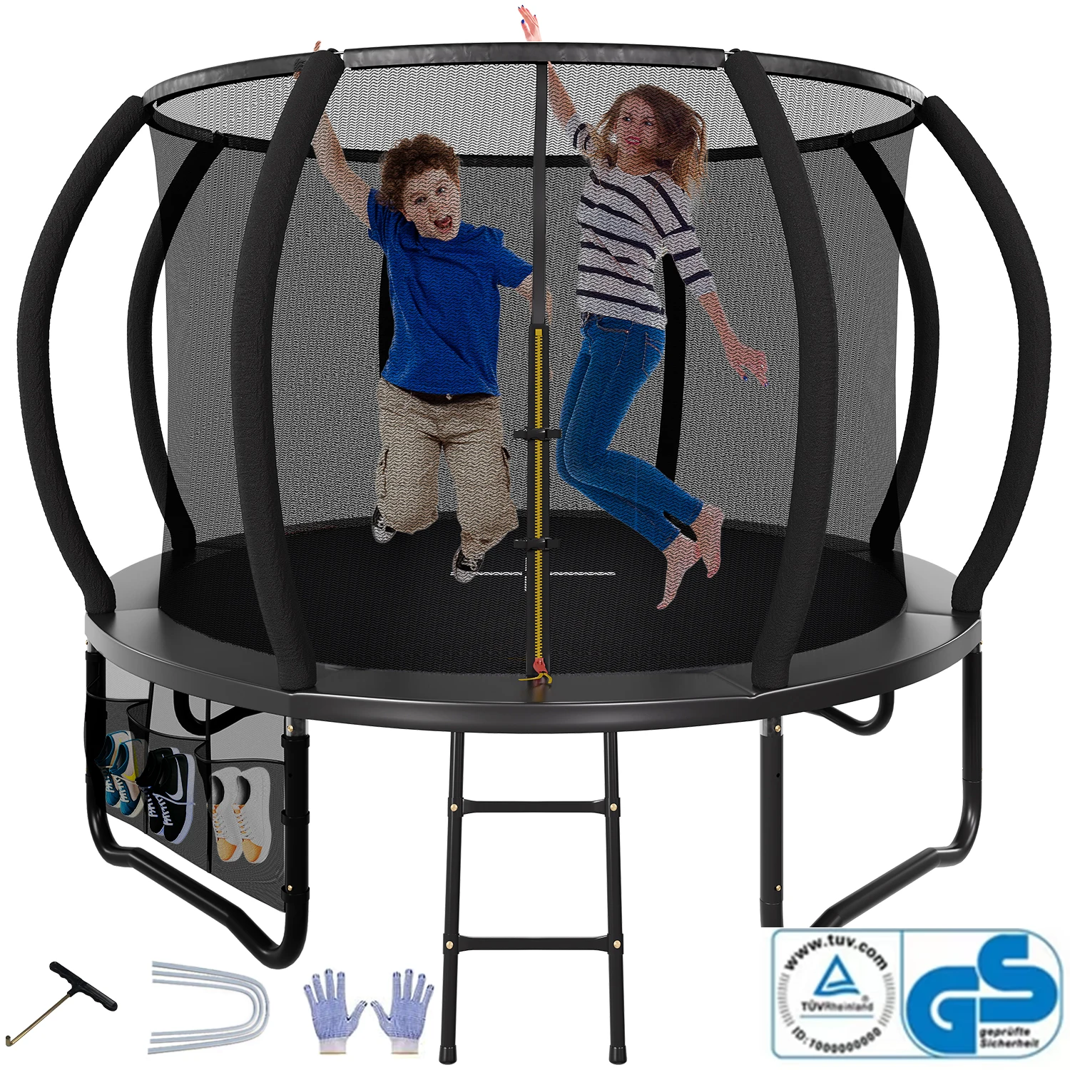Devoko Trampolin Outdoor Ø305cm, GS-Zertifikat, Kindertrampolin Gartentrampolin mit Sicherheitsnetz