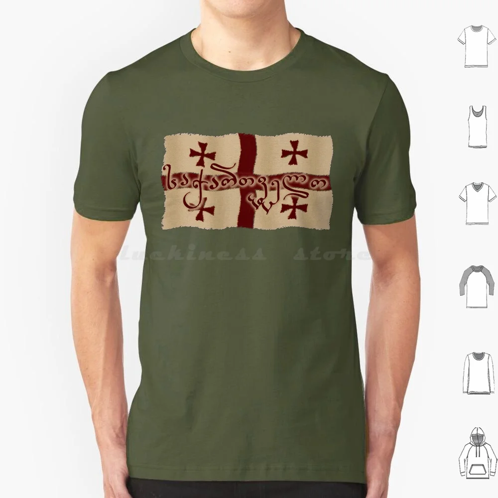 Georgian Flag , Republic Of Georgia T Shirt Cotton Men Women DIY Print Flag Georgia Republic Of Georgia Sakartvelo Tbilisi