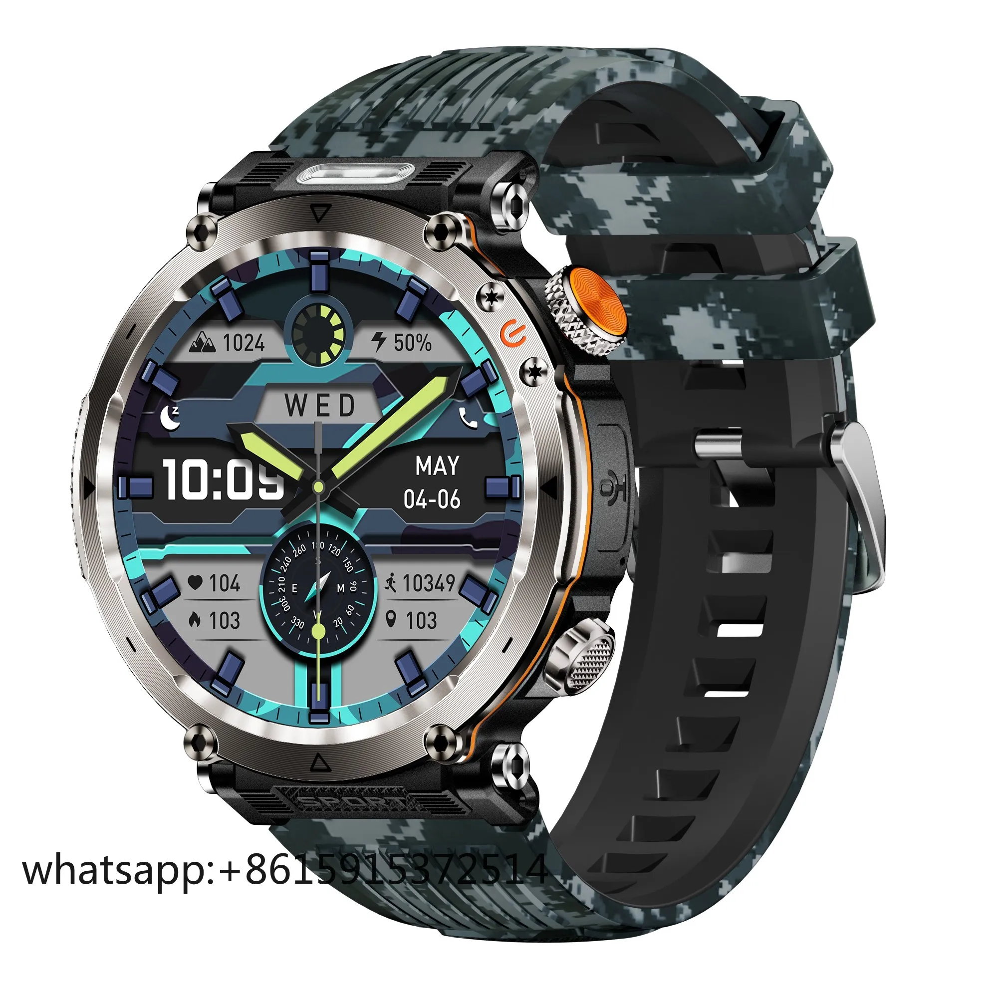 

TLCRETE Outdoor Gym Blood Oxygen Heat Rate HD Resolution Screen Waterproof IP68 Sports Fitness Tracker Smartwatch Smart Watch HT