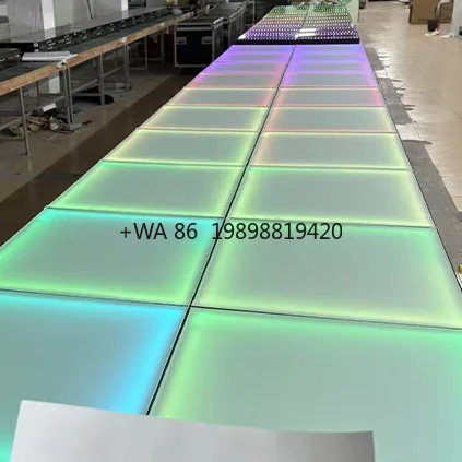 

Профессиональный коммерческий интерактивный LED-танцпол высокого качества со съемным мобильным верхом из плексигласа и ковровым покрытием