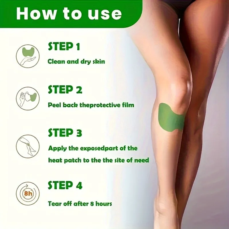 12 Pcs Wormwood Knee Patches, Wormwood Sticker for Knee, Back, Neck, Shoulder Relief and Muscle Soreness ,arthrits,Tenosynovit