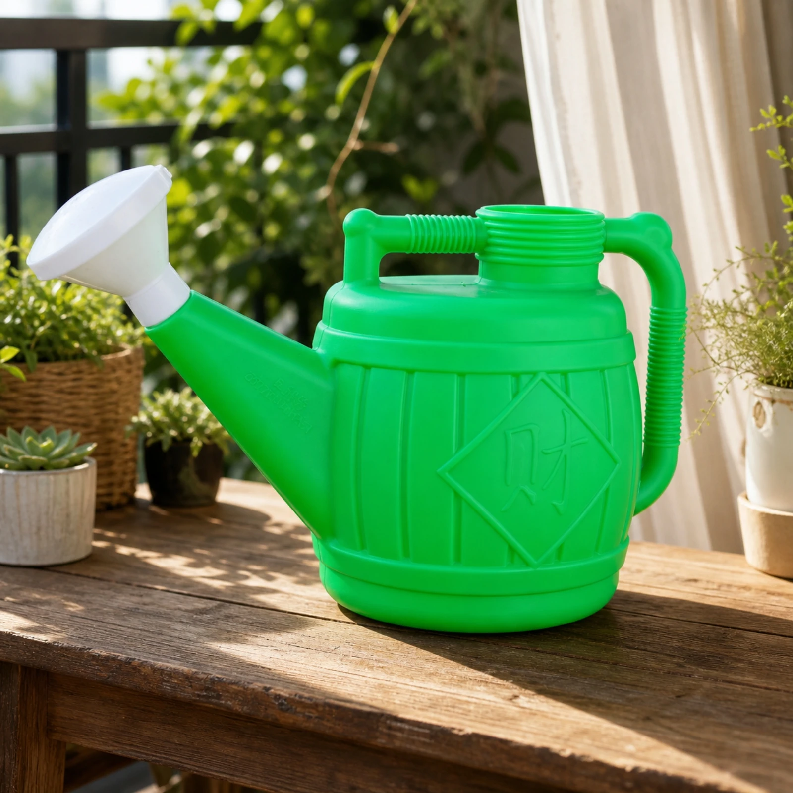 Watering Can with Long Spout Sturdy Watering Can with Sprinkler Rose Container Practical Wide Opening for Gardeners, Garden