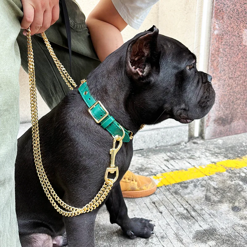 Loudik Wholesale Pet Collar Leash Anti-bite Dog Walking Rope Chain Explosion-proof Medium and Large Dog Pet Supplies Accessories view 3