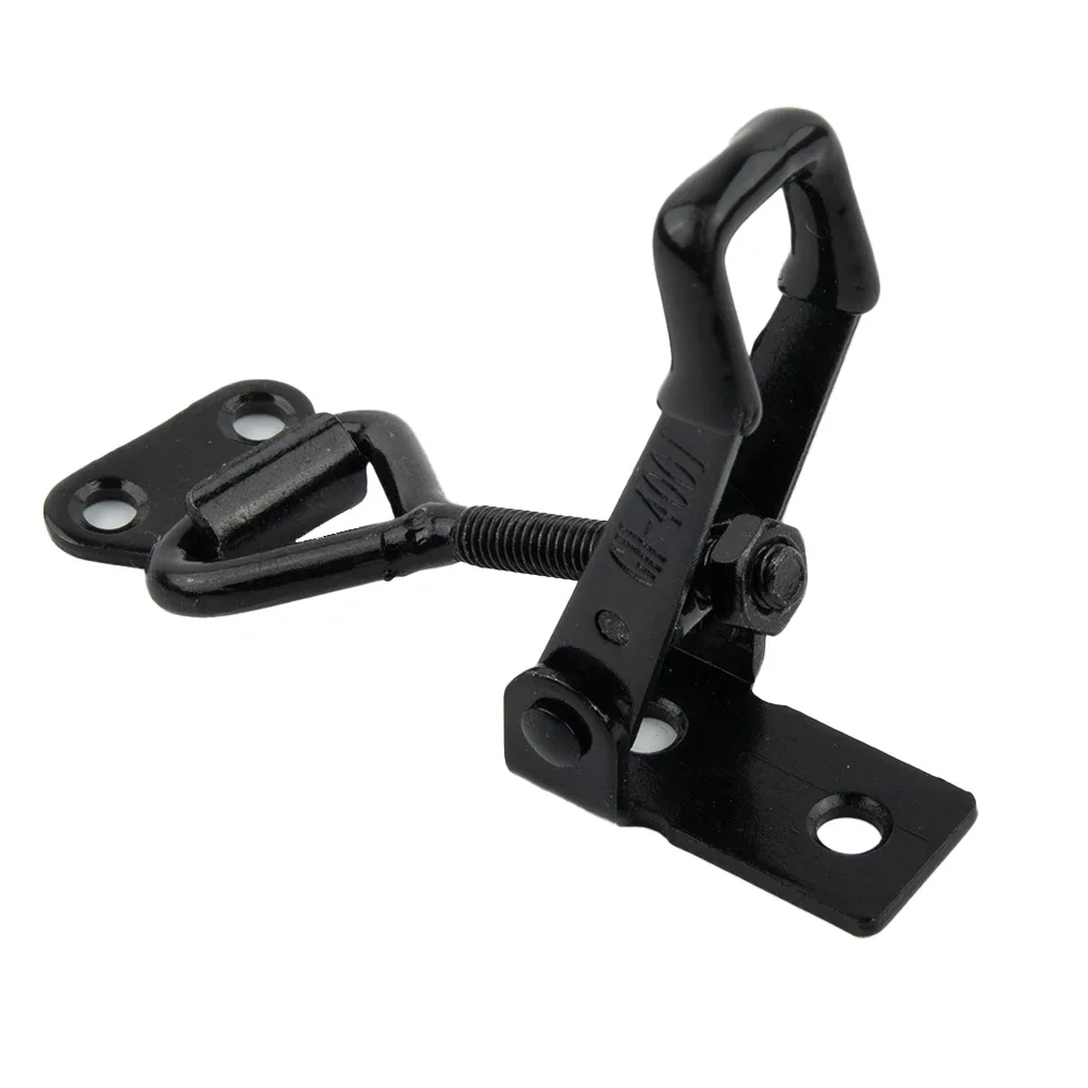 Steel Hasp Toggle Clamp 220lbs Adjustable Black Plated GH-4001 High Carbon Steel For Lock-free Handle-less Boxe