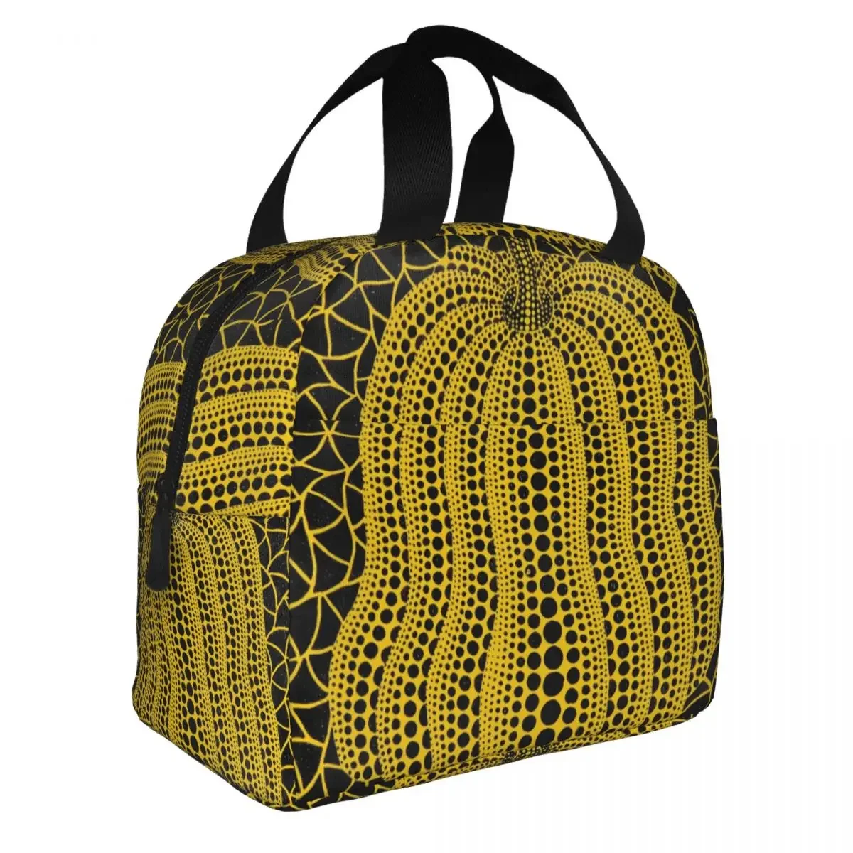 Yayoi Kusama Pumpkin Insulated Lunch Bag Thermal Bag Reusable Yayoi Kusama Abstract Polka Pop Aesthetic Tote Lunch Box Girl Boy