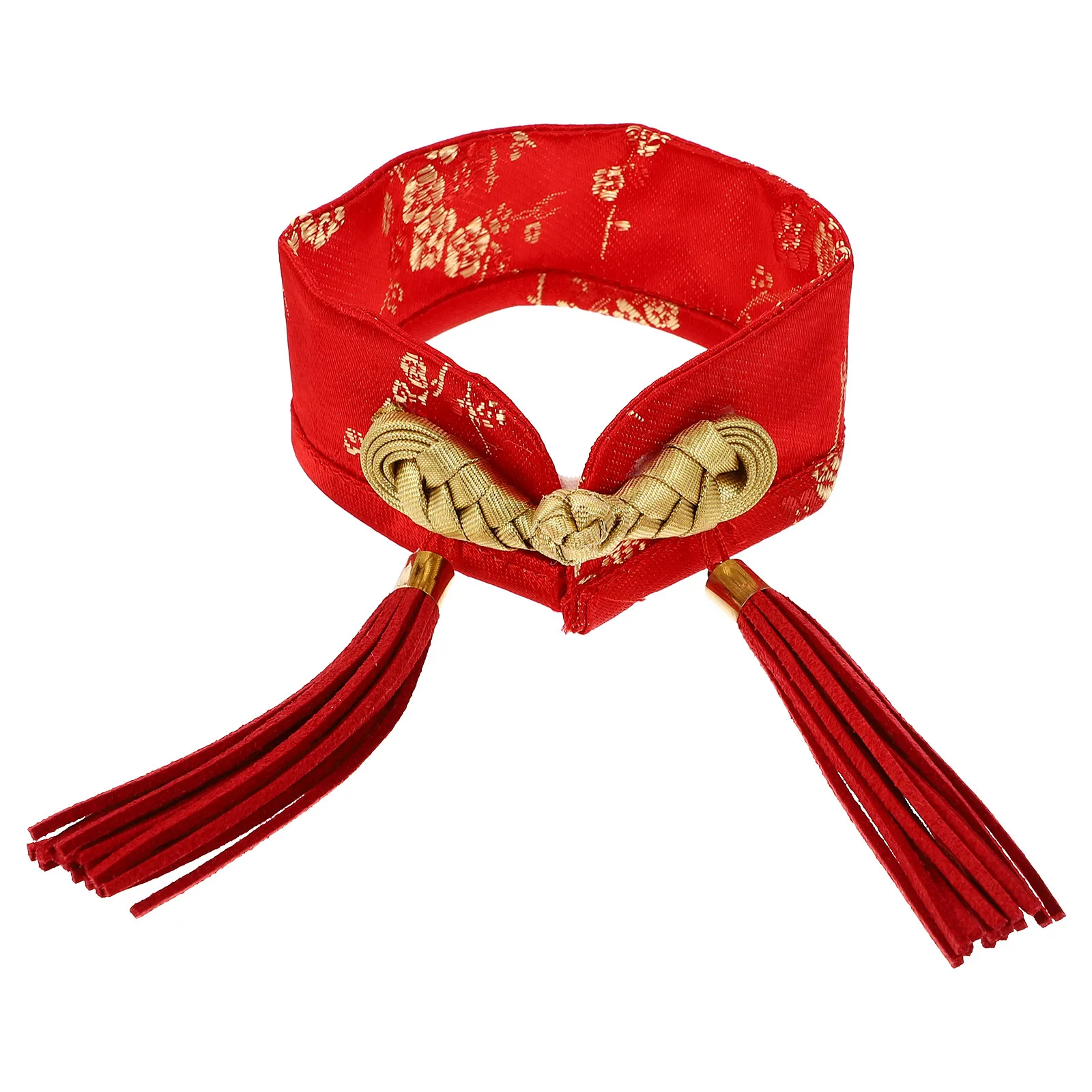 Chinese Style Pet Collar New Year Collar Decorative Necklace for Puppy Cat Necktie Holiday Party Accessory Dog Bow Tie