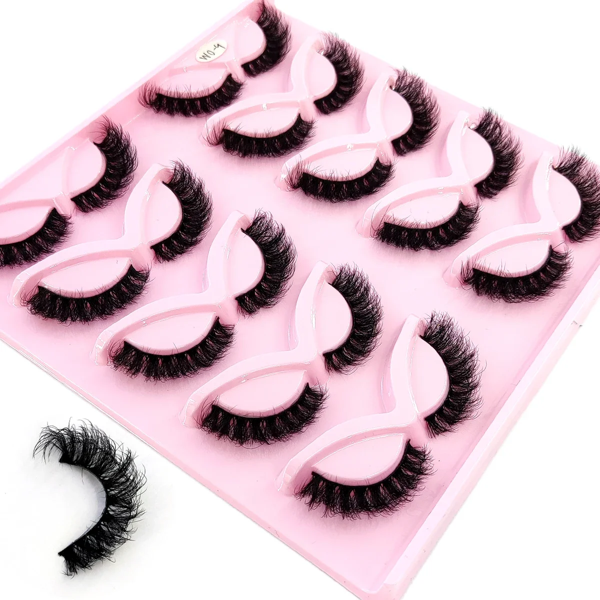 HBZGTLAD 10 Paar 3D Faux Nerz Wimpern, flauschige, voluminöse, künstliche Wimpern, dicke, dramatische Katzenaugen-Wimpern, lange, flauschige Wimpern für Make-up
