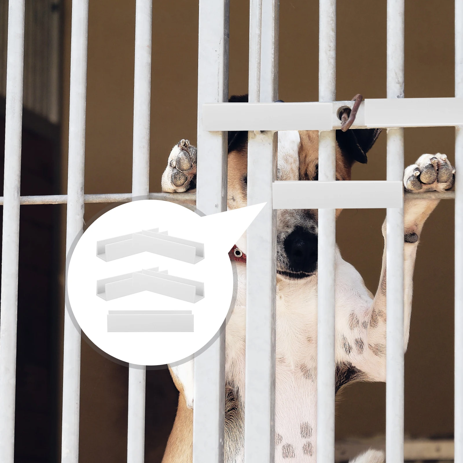 

5PCS Pet Gate U Shape Reinforcement Groove Fence Accessories Dog Childproof Stability Kit Reduce Shaking Sturdy Multi Function