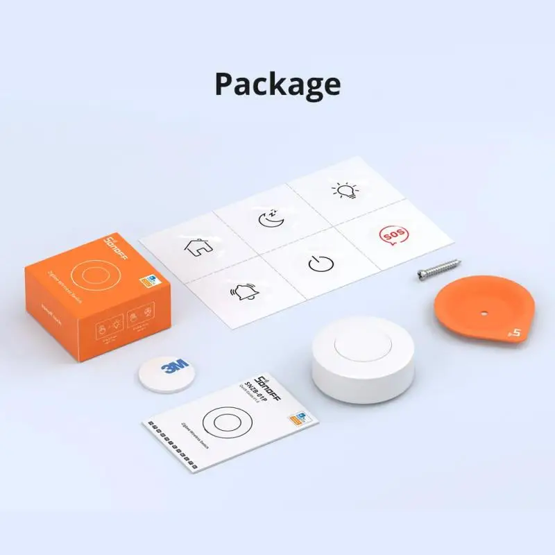 SONOFF Zigbee Wireless Switch SNZB-01P Smart Home Custom Scene Button Control Work With Alexa Google Home Smartthings EWeLink