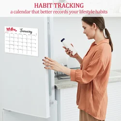 2024  refrigerator magnet stickers calendar daily plan planner 12 month magnet schedule cardboard refrigerator information menu