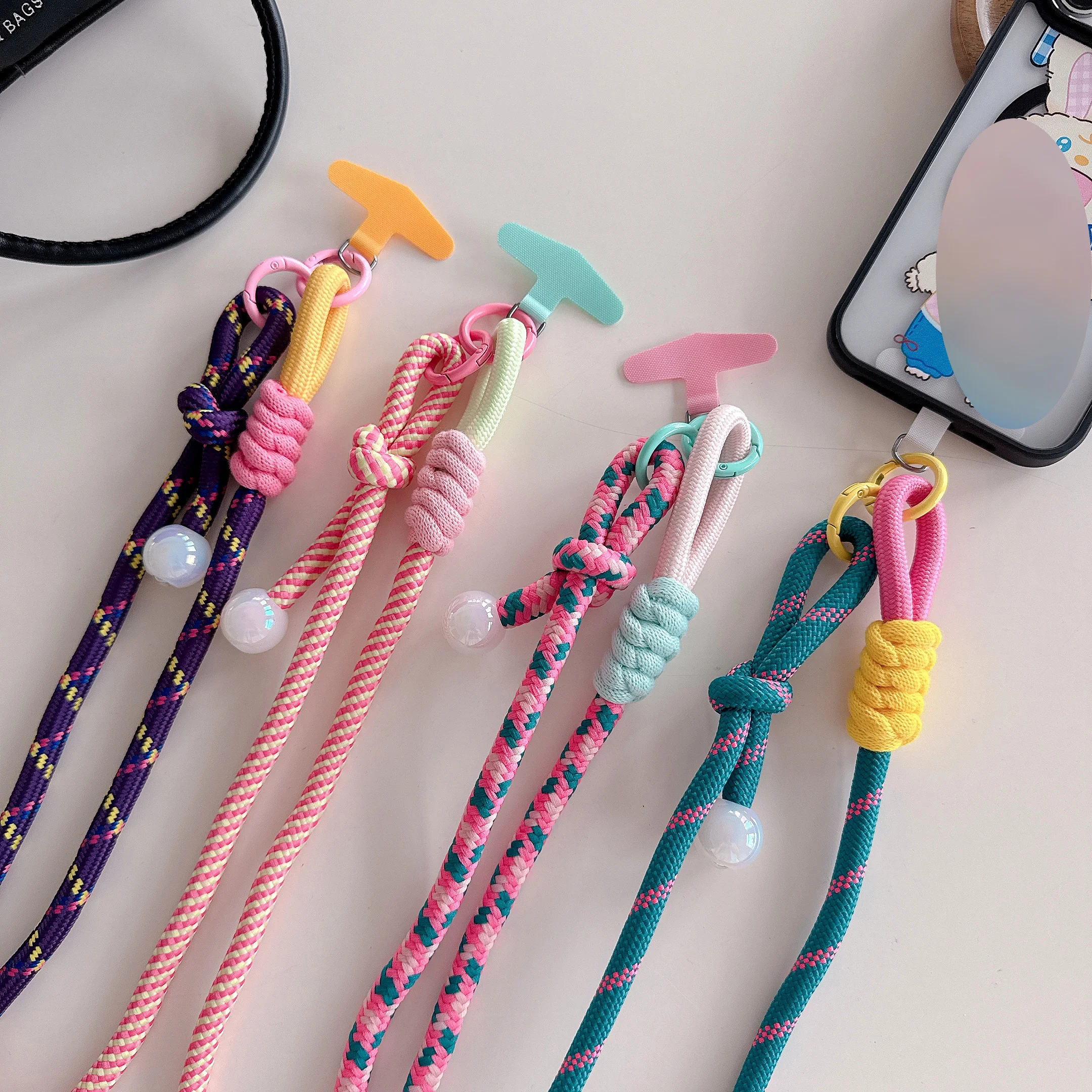 

Регулируемый ремешок для мобильного телефона ручной работы своими руками, длинная веревка через плечо, модный аксессуар в форме сердца, креативный жемчужный кулон